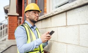 Photo of person in a hard hat.