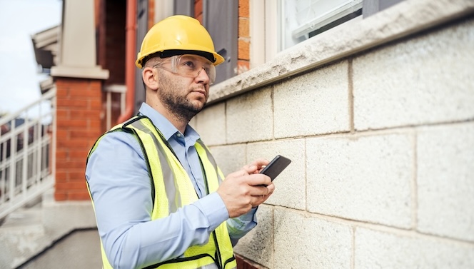 Photo of person in a hard hat.